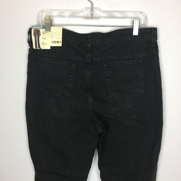 NWT St. John's Bay Straight Bootcut Jeans Size 16 Womans High Rise Faded Black - Picture 3 of 12